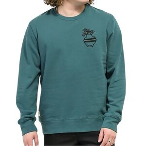 Globe Men’s Bootleg Dreams Teal Crewneck Sweatshirt  Sz M